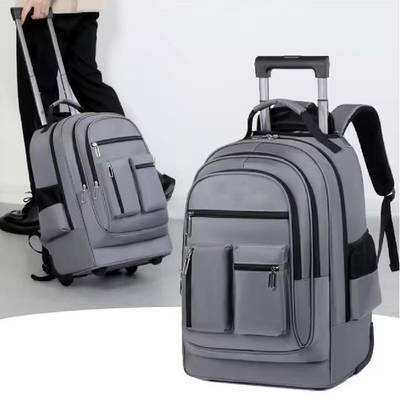Trolley hành lý lưng xe đạp Rolling du lịch sinh viên laptop ba lô với 2 bánh xe