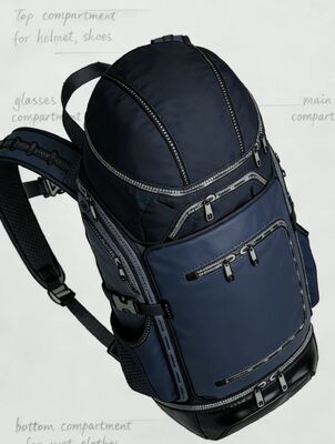 Túi thể thao ngoài trời 46 X 17 X 28 Cm Thoáng khí Nhẹ Bền với 5 Ngăn cho Phòng Gym, Leo núi, Du lịch