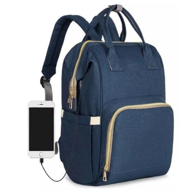 Túi đựng tã chống thấm du lịch đa chức năng tùy chỉnh có cổng USB