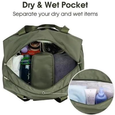 Gym Duffel Bag với giày túi ướt Khu vực Xách tay qua đêm túi cuối tuần