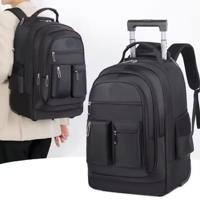 Trolley hành lý lưng xe đạp Rolling du lịch sinh viên laptop ba lô với 2 bánh xe