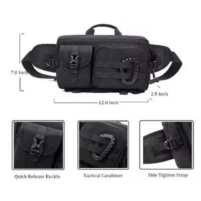Đàn ông ngoài trời Crossbody Fanny Pack đa năng đi bộ đường dài ngực Thắt lưng túi